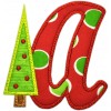 Christmas Tree Applique Font